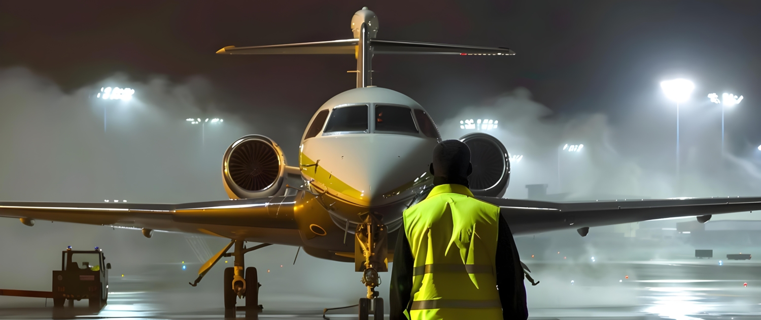 inspecting-aircraft-mechanic-yellow-vest-runway-hangar-concept-aircraft-maintenance-aircraft-mechanic-runway-inspection-hangar-operations-safety-procedures